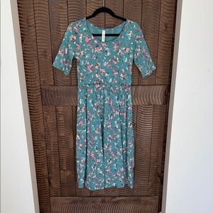 LATCHED MAMA Teal Floral Nursing/Maternity Dress 👗 🌼 🌺
